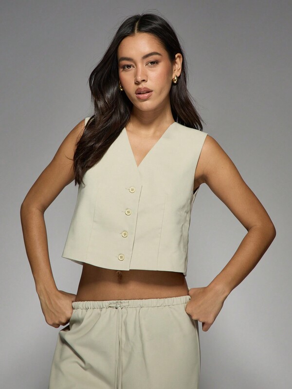 Missguided MISSGUIDED Elegant Sleeveless Two-Piece Business Office Set