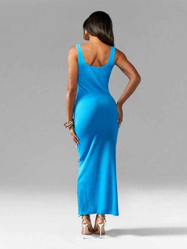 Missguided MISSGUIDED Embellished Bodycon Midi Dress Crystal Beading Sparkle