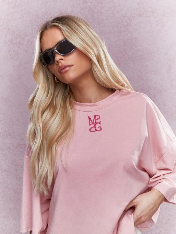 Missguided MISSGUIDED Embroidered Logo Oversized T-Shirt