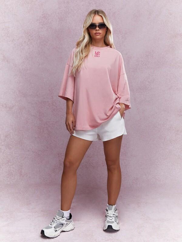 Missguided MISSGUIDED Embroidered Logo Oversized T-Shirt