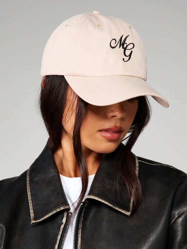 Missguided MISSGUIDED Embroidered Monogram Baseball Cap With Adjustable Strap