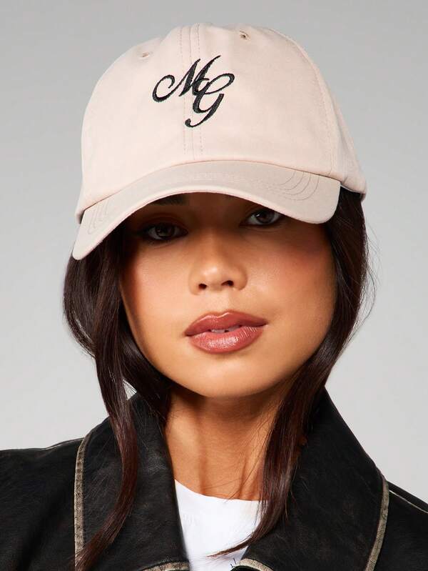 Missguided MISSGUIDED Embroidered Monogram Baseball Cap With Adjustable Strap