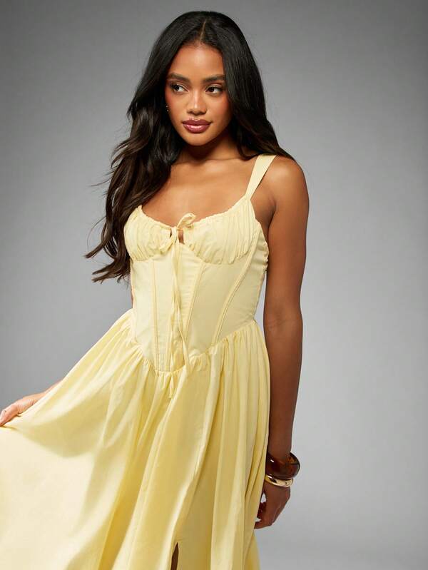 Missguided MISSGUIDED Empire Waist Flowing Skirt Dress