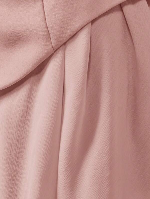 Missguided MISSGUIDED Empire Waist Strapless Pleated Chiffon Mini Dress