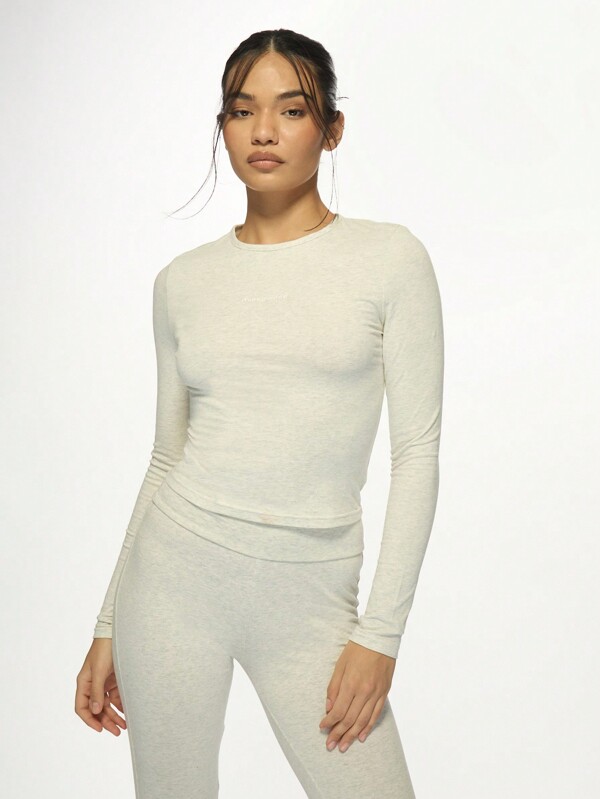 missguided MISSGUIDED Essential Long Sleeve Fitted Crew Neck Top