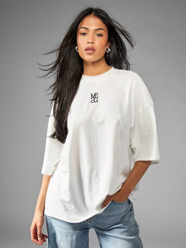 Missguided MISSGUIDED Essential Relaxed Fit Logo Women T-Shirts Pack