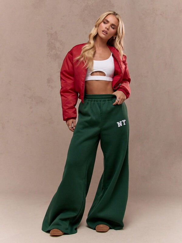 Missguided MISSGUIDED Extra Long Wide Leg Elastic Waist Sweatpants