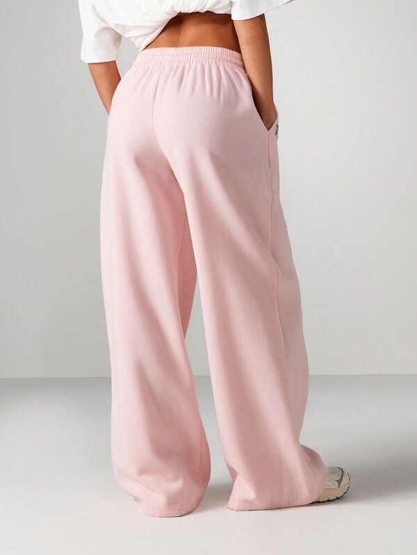 Missguided MISSGUIDED Eyelet Wide Leg High Waisted Joggers