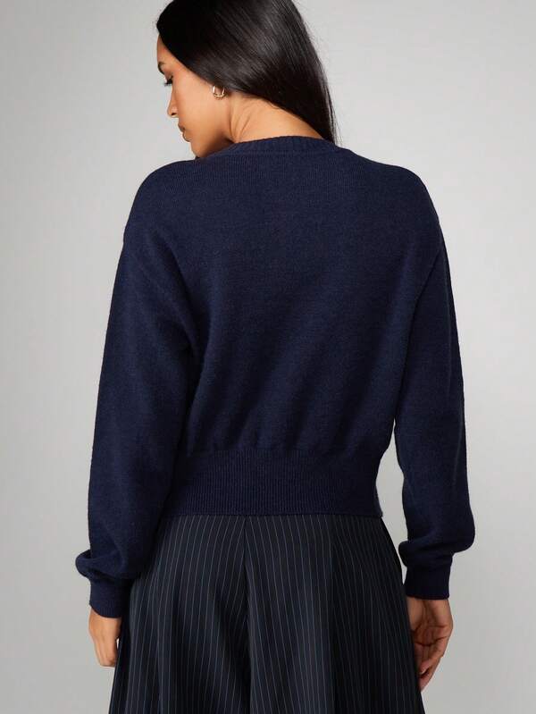 Missguided MISSGUIDED Fitted Cardigan With Embroidered Detail