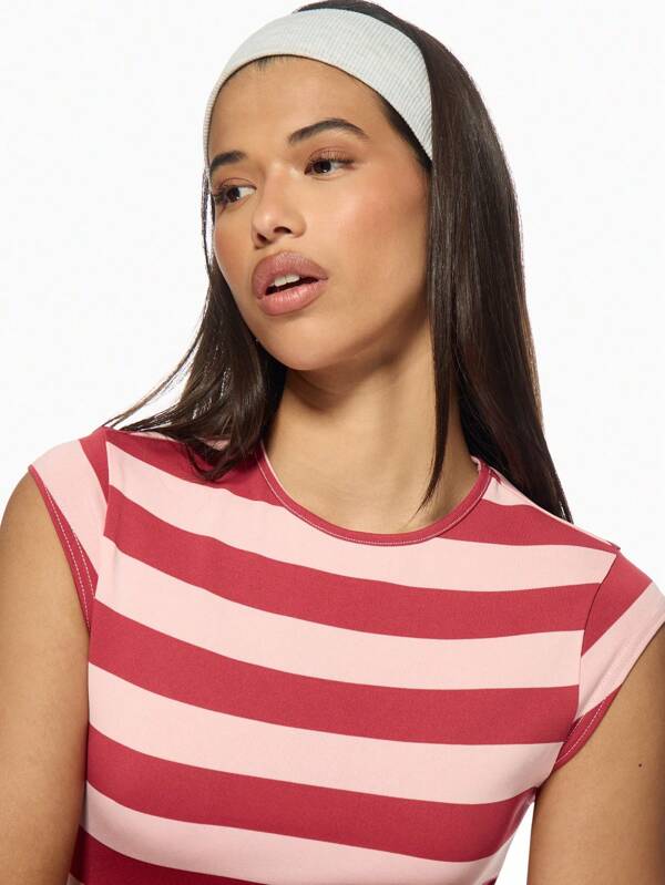 Missguided MISSGUIDED Fitted Retro Striped Baby Tee Women Tops