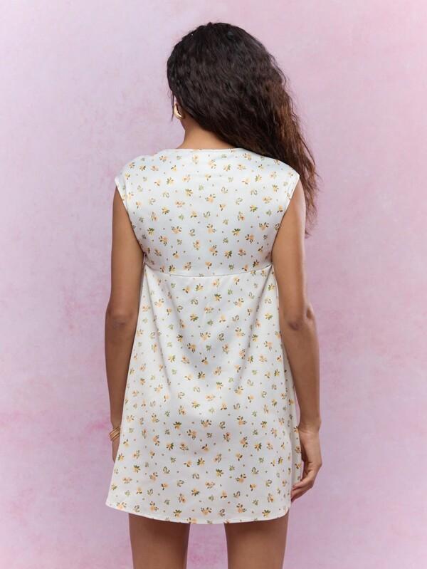 Missguided MISSGUIDED Floral Print Ruched Bust Mini Dress