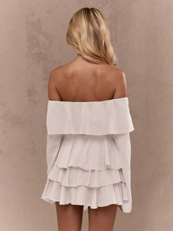 Missguided MISSGUIDED Flowing Tiered Ruffled Mini Skirt