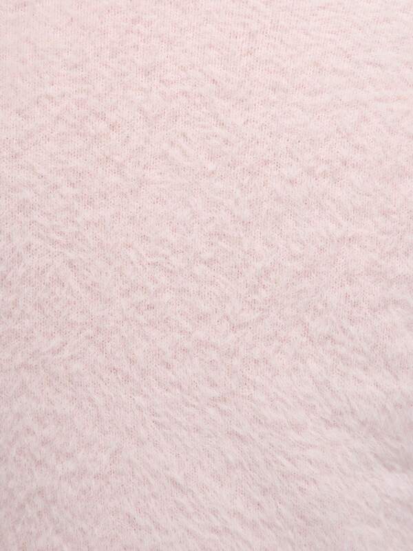 Missguided MISSGUIDED Fluffy Fuzzy Crop Cardigan Front Tie Long Sleeve Sweater