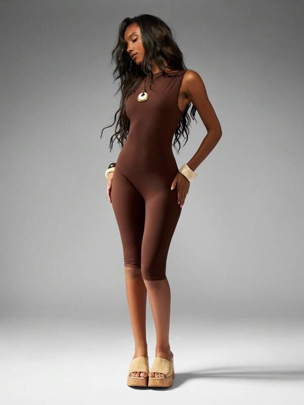 missguided MISSGUIDED Form Fitting Bodysuit With High Neck And Back Cutout