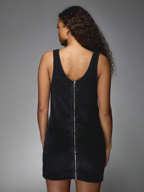Missguided MISSGUIDED Form Fitting Mini Tank Dress With Back Zipper