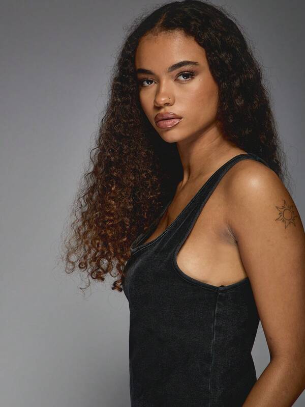 Missguided MISSGUIDED Form Fitting Mini Tank Dress With Back Zipper
