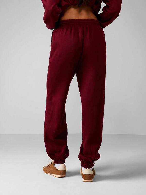 Missguided MISSGUIDED French Terry Wide Leg Joggers With Elastic Cuffs