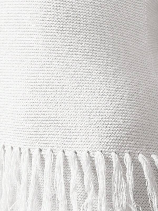 Missguided MISSGUIDED Fringe Detailed Hem Sleeveless Mini Dress Cute Sundress