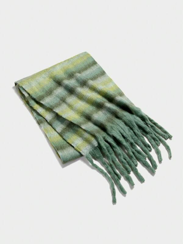 Missguided MISSGUIDED Fringed Striped Scarf With Soft Texture