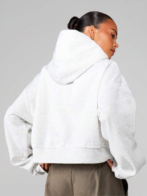 Missguided MISSGUIDED Full Zip Hoodie With Drawstring