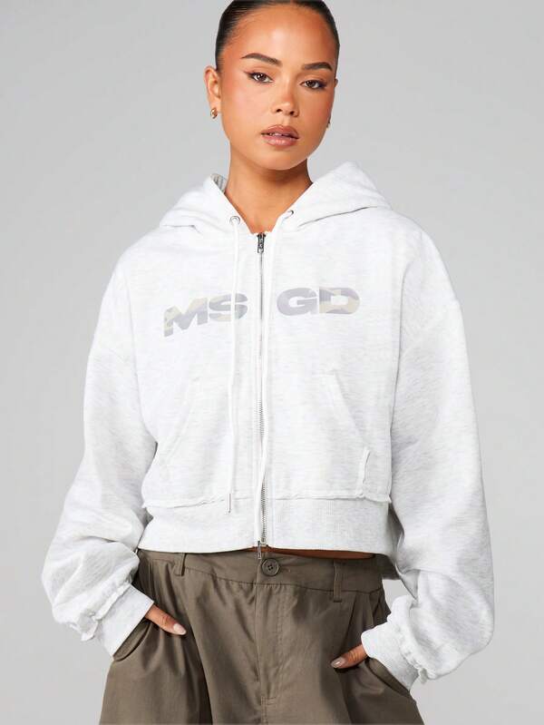 Missguided MISSGUIDED Full Zip Hoodie With Drawstring
