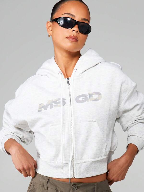 missguided MISSGUIDED Full Zip Hoodie With Drawstring