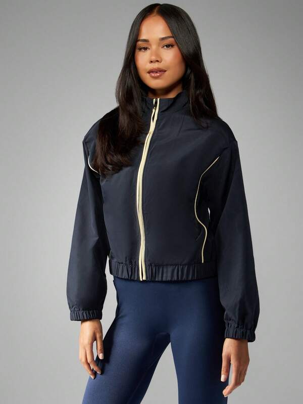Missguided MISSGUIDED Full Zip Track Jacket With Contrast Piping