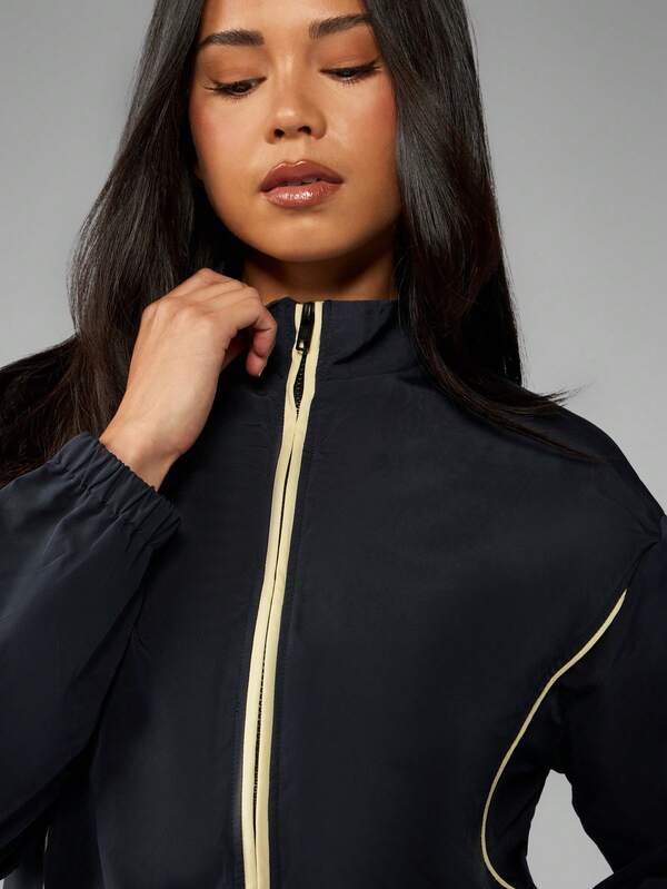 Missguided MISSGUIDED Full Zip Track Jacket With Contrast Piping