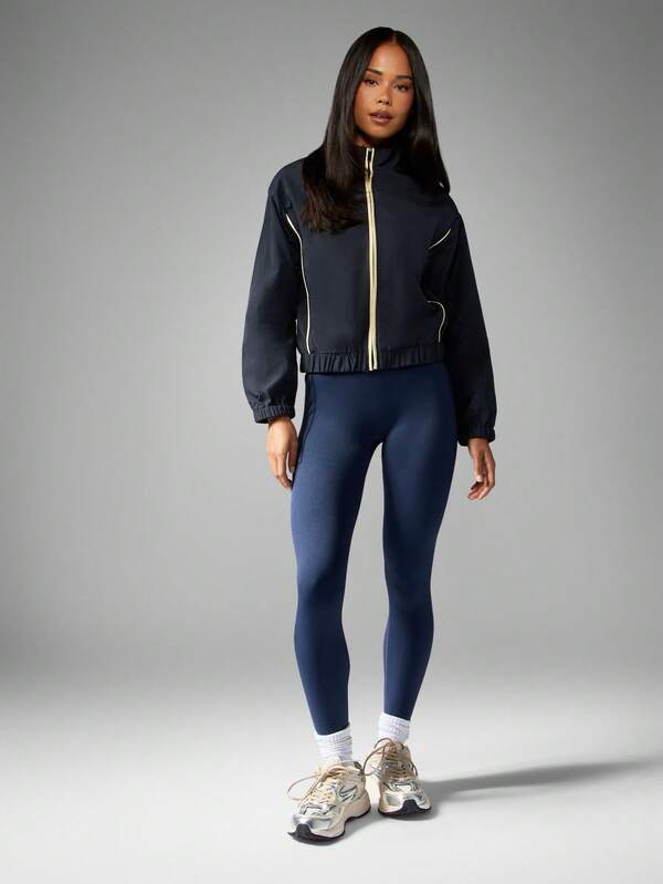 missguided MISSGUIDED Full Zip Track Jacket With Contrast Piping