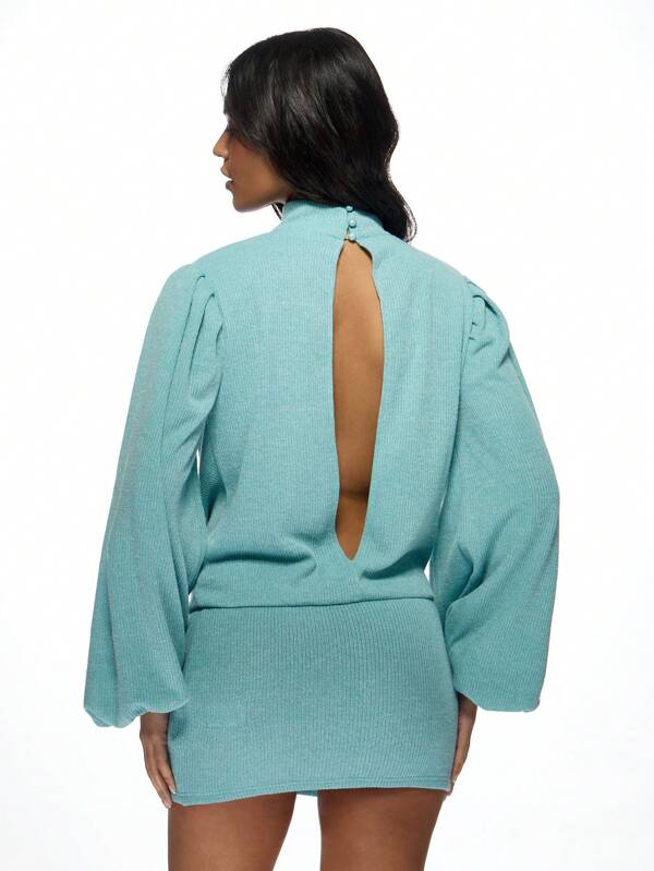 Missguided MISSGUIDED Glamorous Mini Statement Dress With Dramatic Puff Sleeves