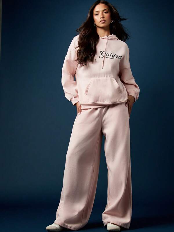 Missguided MISSGUIDED Graphic Logo Pullover Hoodie With Drawstring