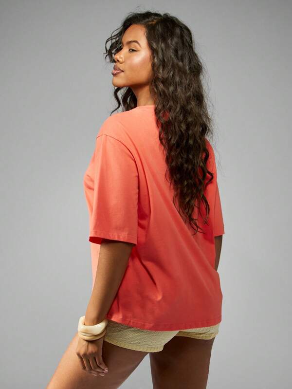 Missguided MISSGUIDED Graphic Margarita Cocktail Oversized T-Shirt