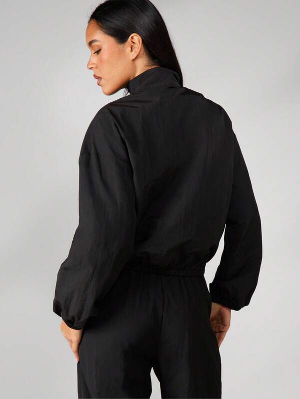 Missguided MISSGUIDED Half Zip Pullover With Elastic Cuffs