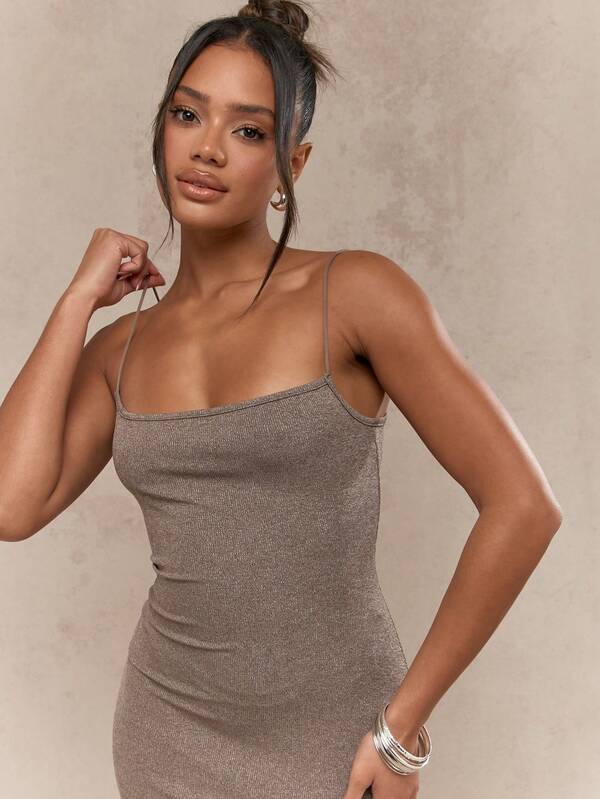 Missguided MISSGUIDED Halloween Ribbed Spaghetti Strap Cami Bodycon Maxi Dress