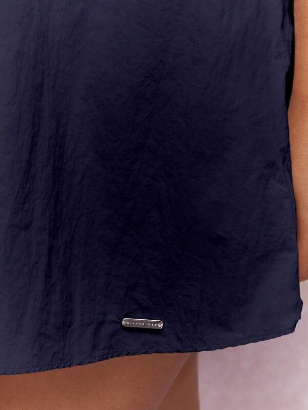 Missguided MISSGUIDED Halter Neck Mini Swing Dress With Back Bow Detail
