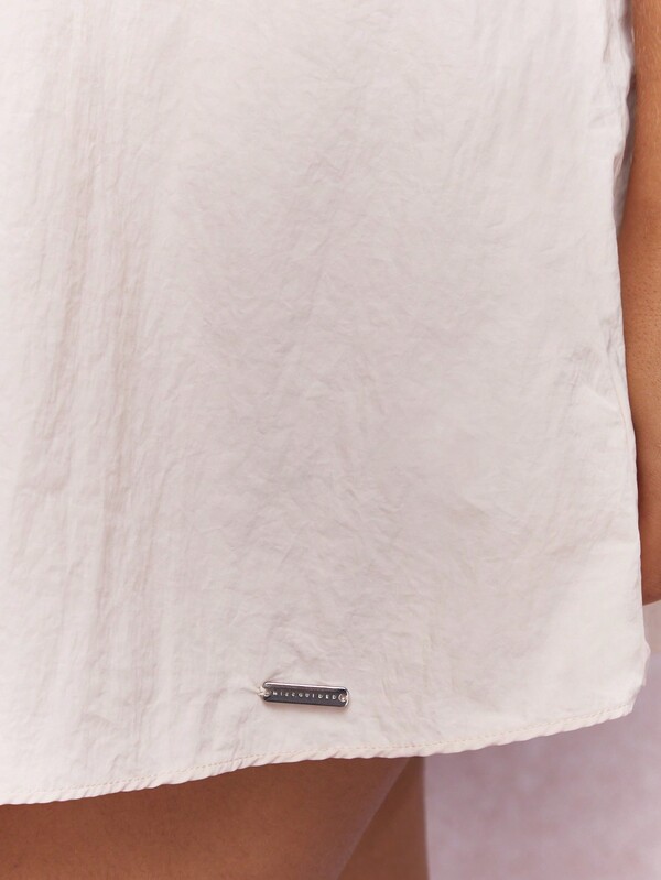 Missguided MISSGUIDED Halter Neck Textured A-Line Mini Dress Cute Sundress