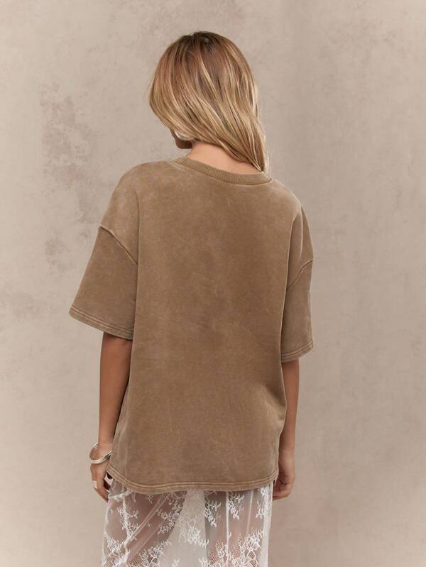 Missguided MISSGUIDED Heavyweight Washed Oversized T-Shirt