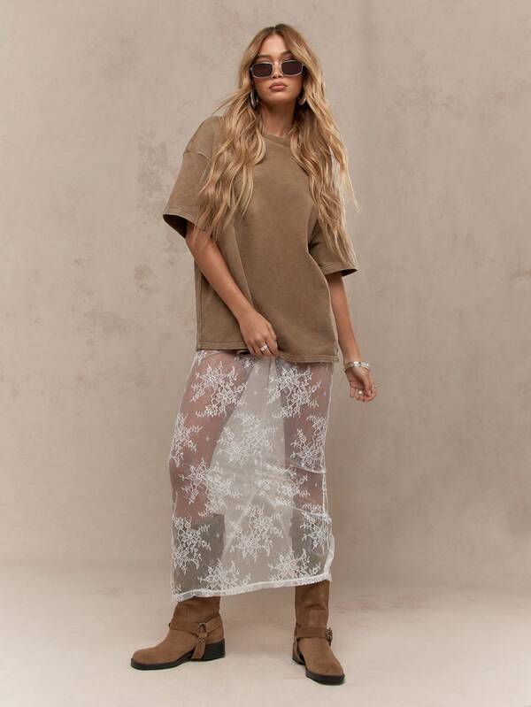 Missguided MISSGUIDED Heavyweight Washed Oversized T-Shirt