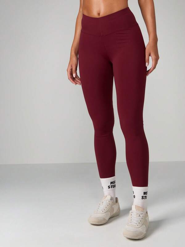 Missguided MISSGUIDED High Rise Athletic Leggings With Elastic Band