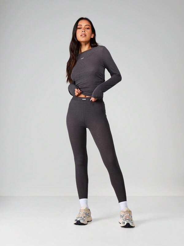 Missguided MISSGUIDED High Rise Athletic Leggings With MSOD Logo