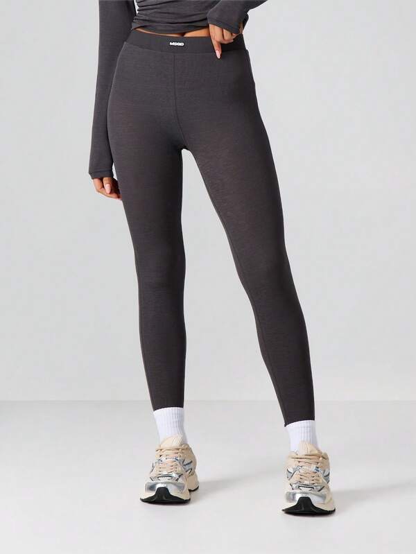 missguided MISSGUIDED High Rise Athletic Leggings With MSOD Logo