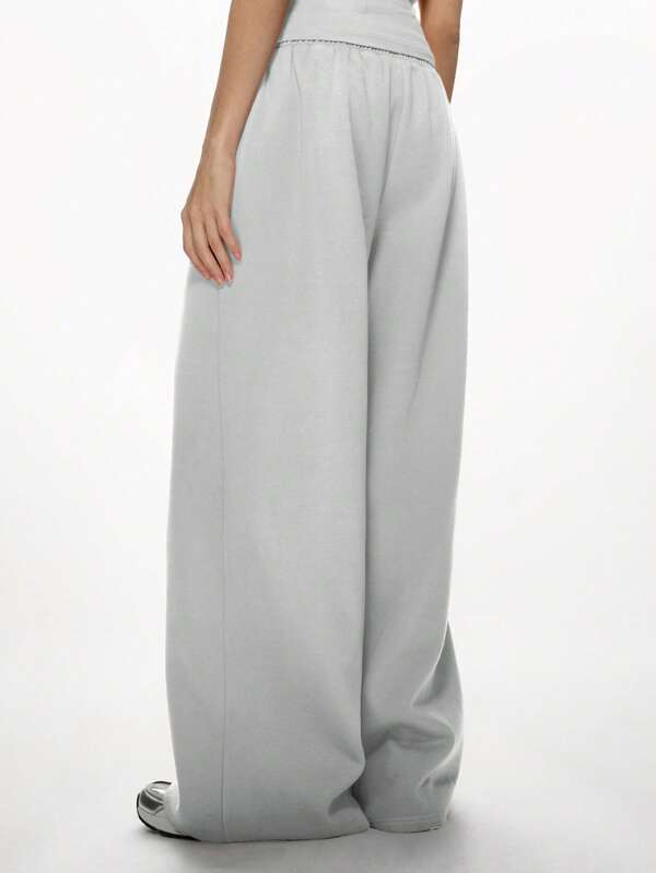 Missguided MISSGUIDED High Waist Drawstring Wide Leg Sweatpants