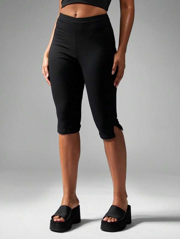 missguided MISSGUIDED High-Waisted Athletic Training Pants Split Detail