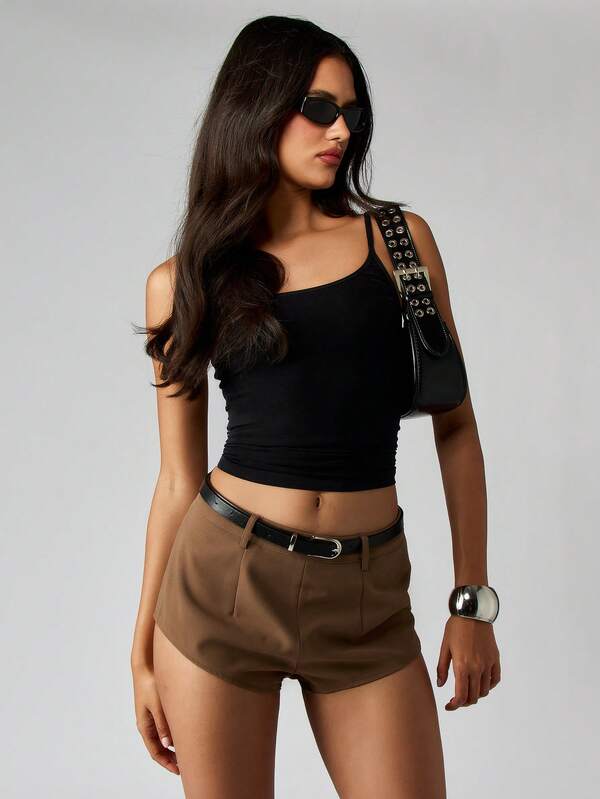 missguided MISSGUIDED High Waisted Belted Hot Pants