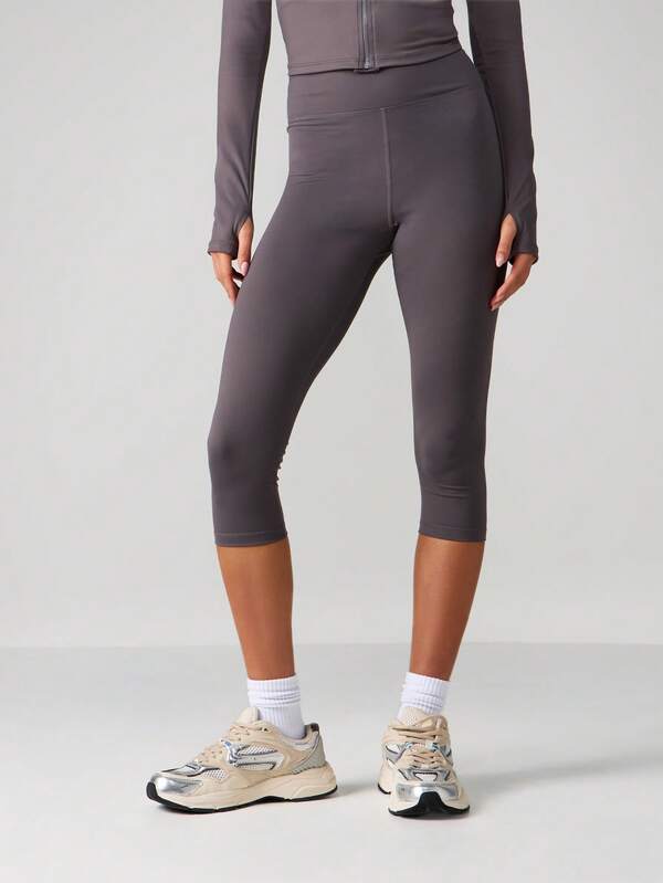 missguided MISSGUIDED High Waisted Capri Leggings With Waistband