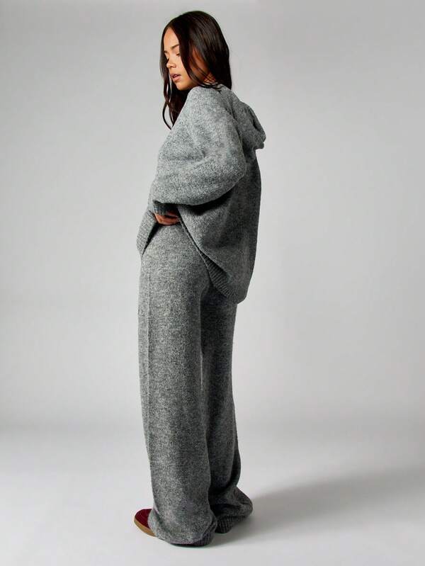 Missguided MISSGUIDED High Waisted Knitted Sweater Pants With Logo