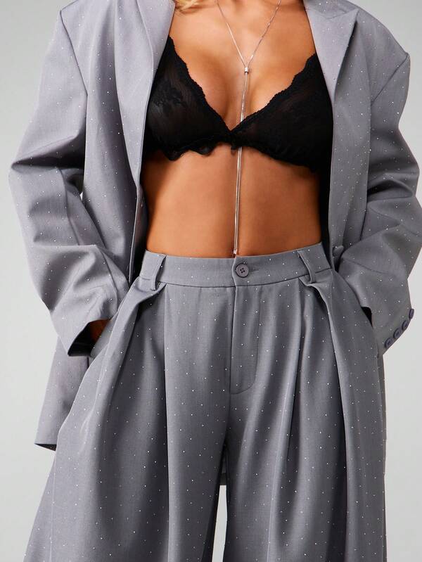 Missguided MISSGUIDED High Waisted Polka Dot Wide Leg Pants