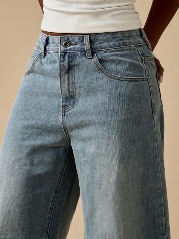 Missguided MISSGUIDED High Waisted Relaxed Fit Wide Leg Barrel Jeans