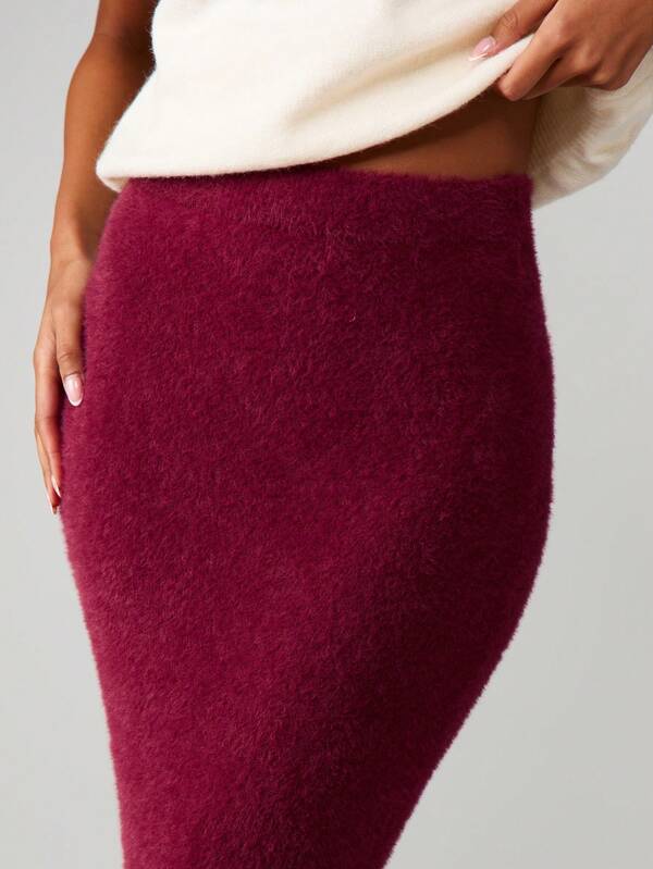 Missguided MISSGUIDED High Waisted Ribbed Knit Maxi Skirt