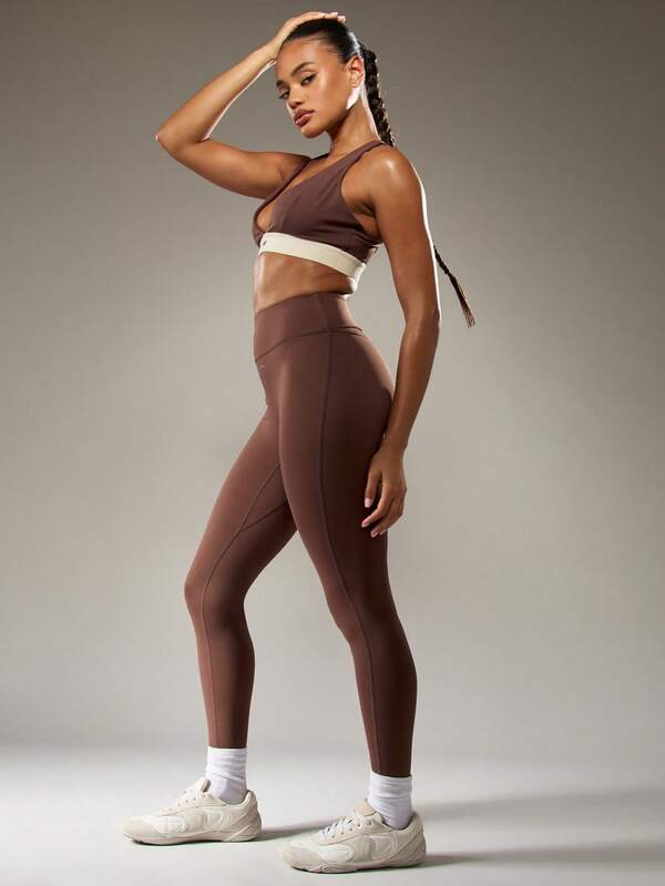 Missguided MISSGUIDED High Waisted Seamless Athletic Leggings With Reflective Details